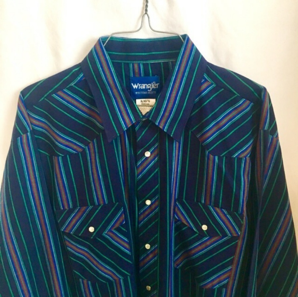 Wrangler Western Pearl Snap Up Long Sleeve Shirt